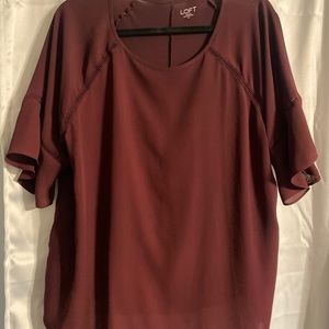 Maroon top from Loft